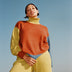 Organic Cotton Colorblock Sweater - Rust