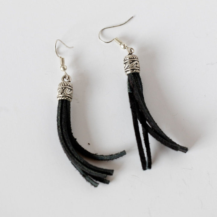 Leather Tassel Earrings