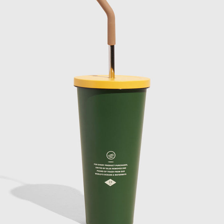 24 oz Insulated Steel Straw Tumbler