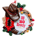 Western Sign Ornament with Cowboy Hat & Cowboy Boot