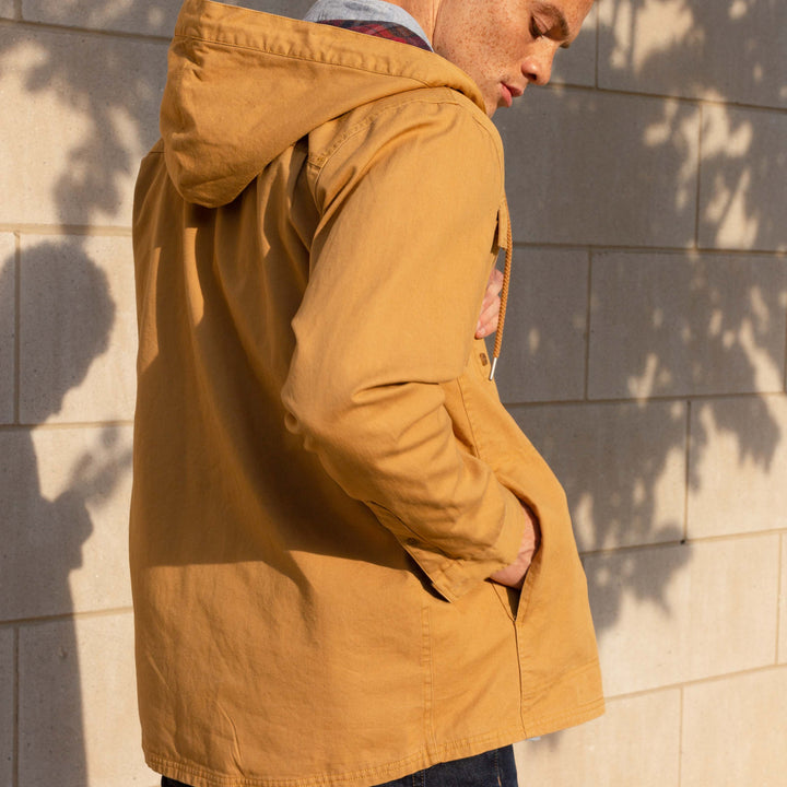 Flannel-Lined Hooded Chore Coat