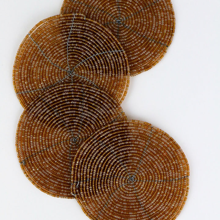 Beaded Coasters Set of 4