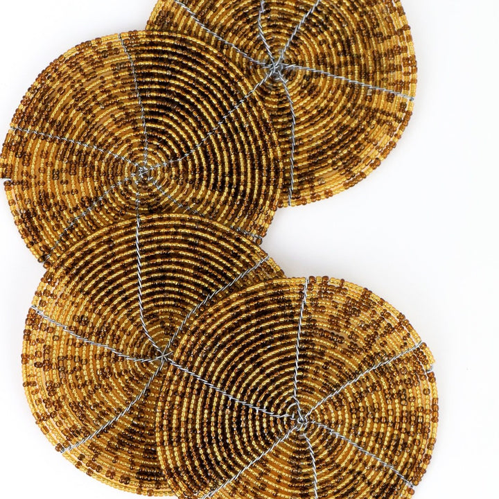 Beaded Coasters Set of 4