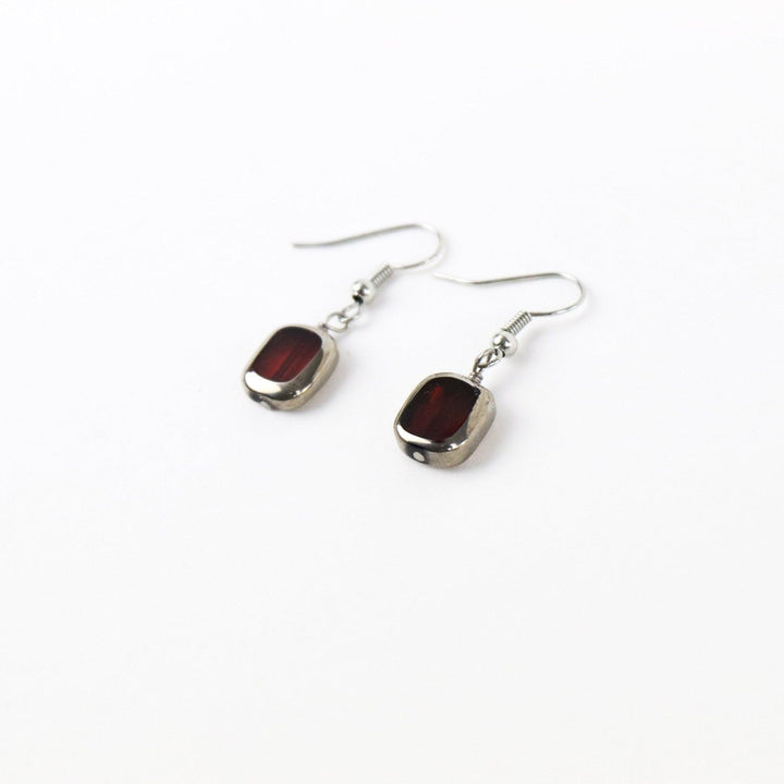 Deep Red Soldered Earring