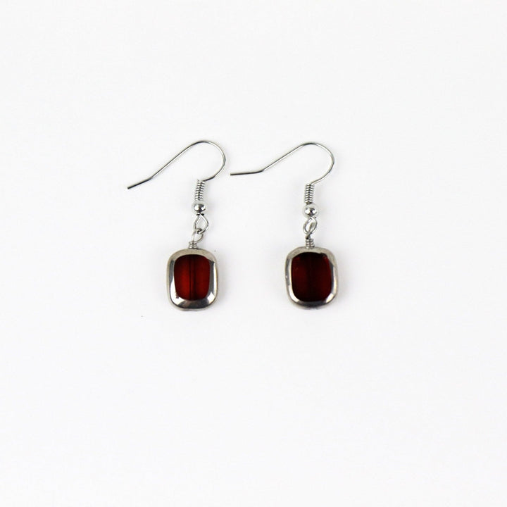 Deep Red Soldered Earring