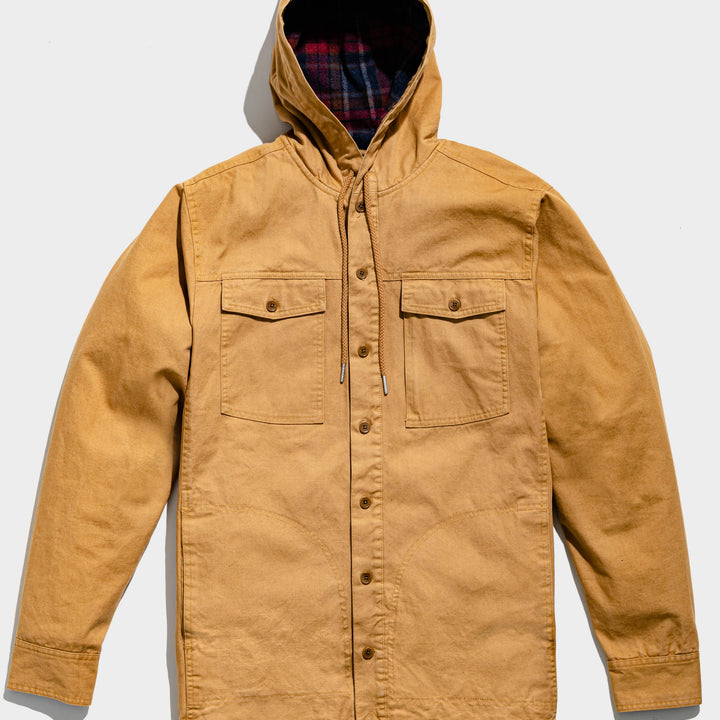 Flannel-Lined Hooded Chore Coat