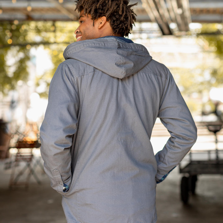 Flannel-Lined Hooded Chore Coat