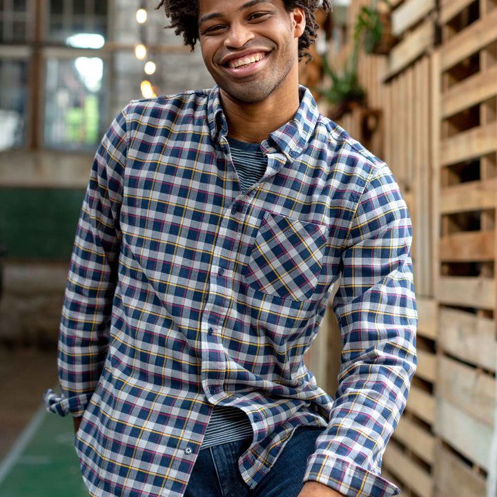 Organic Plaid Button Down