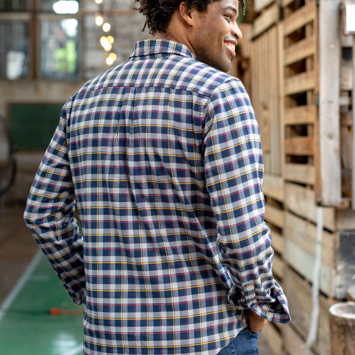 Organic Plaid Button Down