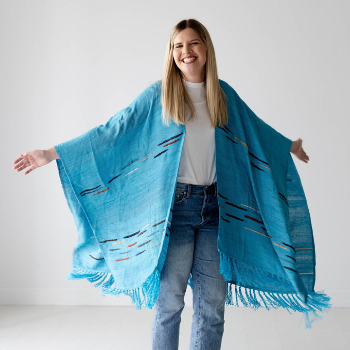 Tsandza Poncho- Bamboo with Mohair