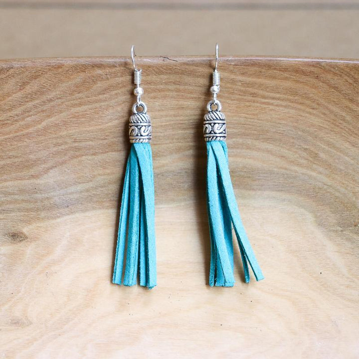 Leather Tassel Earrings