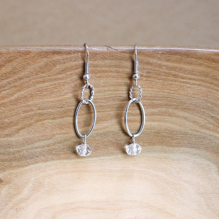 Silver Loop Dangle Earrings