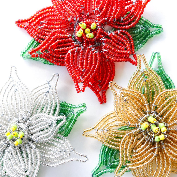 Poinsettia Ornaments