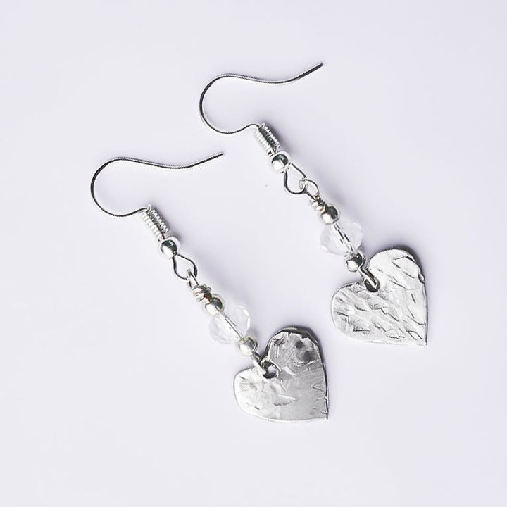 Pewter Heart Earrings