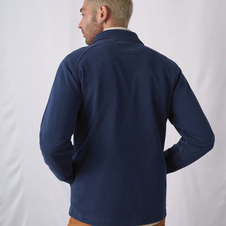 Organic Indigo Knit Chore Coat