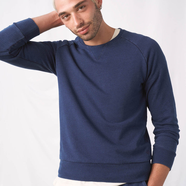 Organic Indigo Throwback Sweatshirt