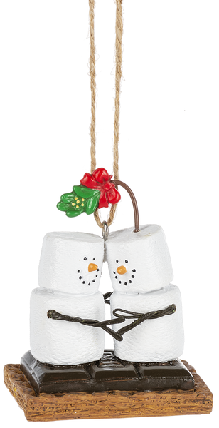 Smores Kissing Under The Mistletoe Ornament