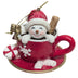 Snowman in Cup of Coca Ornament with Cinnamon Stick