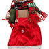 Plush Girl Gingerbread Wearing Red Dress With Red/Green Scarf