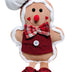 Plush Gingerbread with Red Plaid Bow Tie