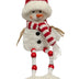 Plush Shelf Sitter Snowman With Red Hat & Red/White Scarf