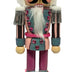 Wooden Pink/Green Candy Cane Nutcracker with Cake Hat