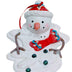 Melting Snowman Ornament Wearing Blue/Red Hat