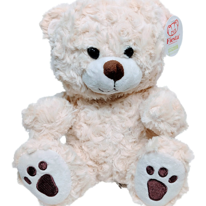 Plush Cream Colored Paw Print Bear