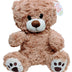 Plush Light Brown Paw Print Bear