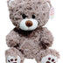 Plush Dark Brown Paw Print Bear