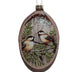 Glass Woodcut Painted Bird Ornament