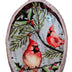 Glass Woodcut Painted Cardinal Ornament