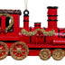 Glittered Red/Gold Train Ornament