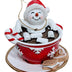 Snowman in Cup of Coca Ornament with Peppermint Candy Cane