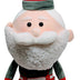 Plush Whimsy Santa with Oversized Head Wearing Santa hat & Red Striped Overalls