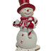 Peppermint Cookie Snowman Figurine Holding Cupcake & Candy Cane