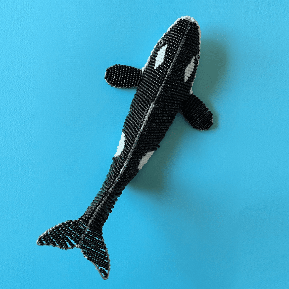 Beaded Orca Whale