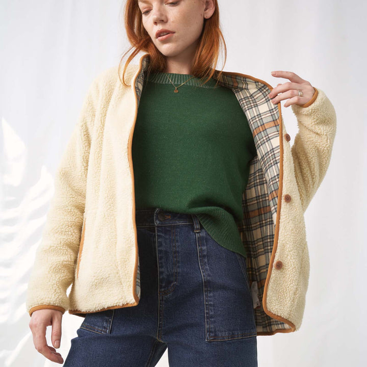 Recycled Sherpa Flannel-Lined Jacket