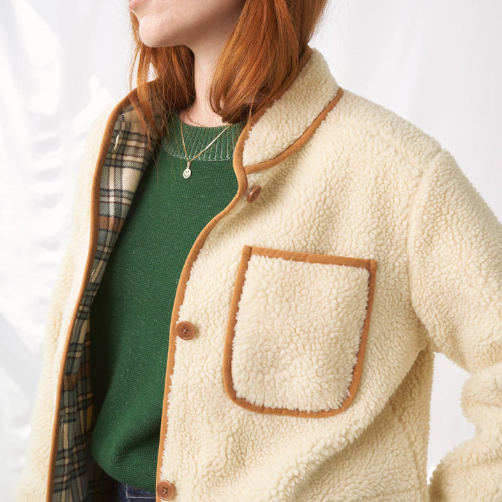 Recycled Sherpa Flannel-Lined Jacket