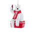 Coca-Cola Bear Ornament holding bottle of Coke & sitting on a cooler 4"x2"