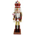 Wooden Cupcake Red/Gold Nutcracker with Cupcake on Top