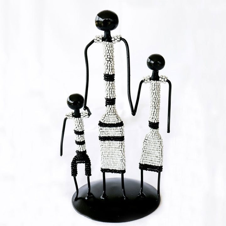 African Child-headed Family Metal Art