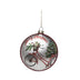 Glass Hand Painted Ornament with Red Bike - Merry Christmas