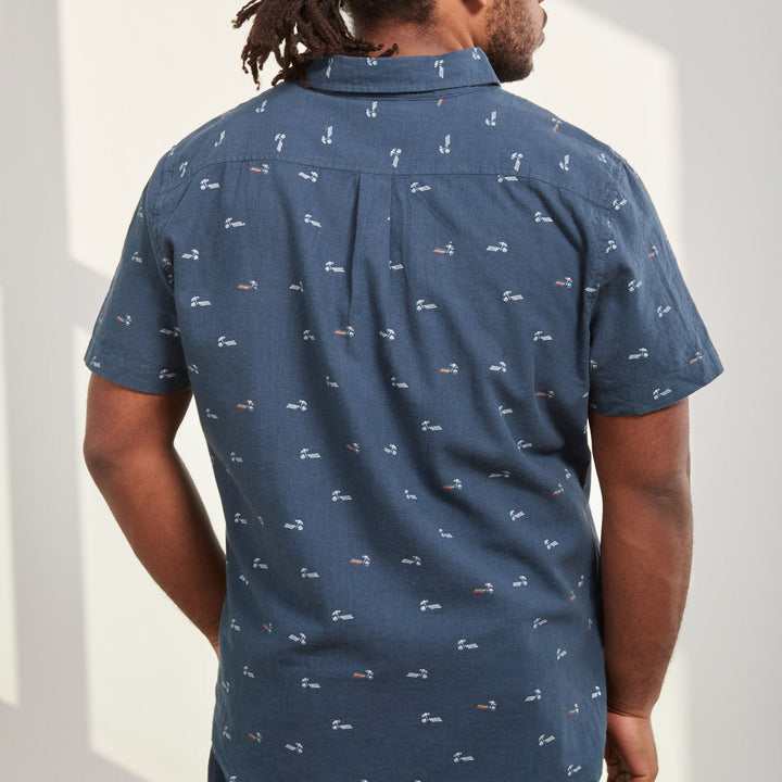 SoftHemp™ Chambray Short-Sleeve Button Down