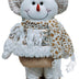 Plush Glittered Gold & White Snowman with White & Gold Hat & Scarf