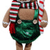 Plush Gingerbread Boy Holding a Candy Cane