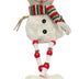 Plush Shelf Sitter Snowman With Black Hat & Red/Green/White Scarf