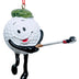 Golf Ball Ornament with Green Cap & Golf Club