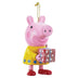 Peppa Pig Ornament Wearing Yellow Dress Holding Christmas Gift