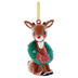 Rudolph Ornament Wearing Christmas Wreath Around Neck